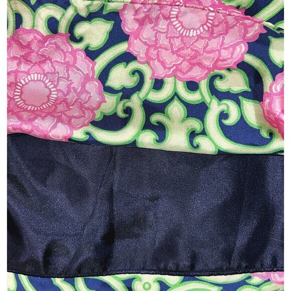 Lilly Pulitzer Silk Tie Sleeve Lined Floral Print Dress Size 2 - Picture 5 of 7